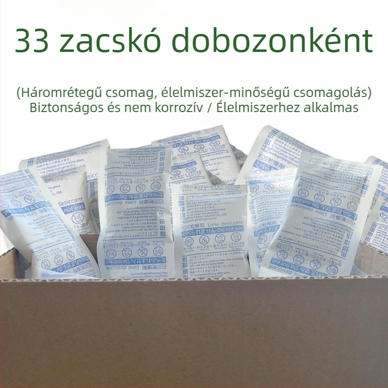 Lime desztikáns zacskó a szárításhoz és nedvesség elleni védelemhez, 15 g, csomagolásban, sík elrendezés