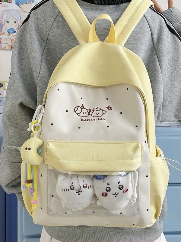 Lányoknak japán stílusú könnyű hátizsák – nagy kapacitás (Anyag: nejlon; Kapacitás: <20 L; Vízlepergető; Elfér 10 hüvelykes laptop)