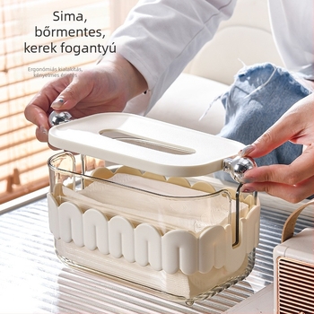 Papírzsebkendő tartó műanyagból, modell 001, Taizhou eredet, 60 darabos csomag, Light Luxury stílus.