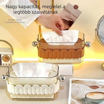 Papírzsebkendő tartó műanyagból, modell 001, Taizhou eredet, 60 darabos csomag, Light Luxury stílus.