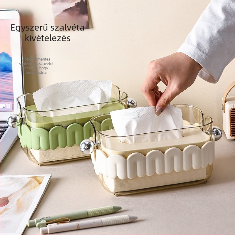 Papírzsebkendő tartó műanyagból, modell 001, Taizhou eredet, 60 darabos csomag, Light Luxury stílus.