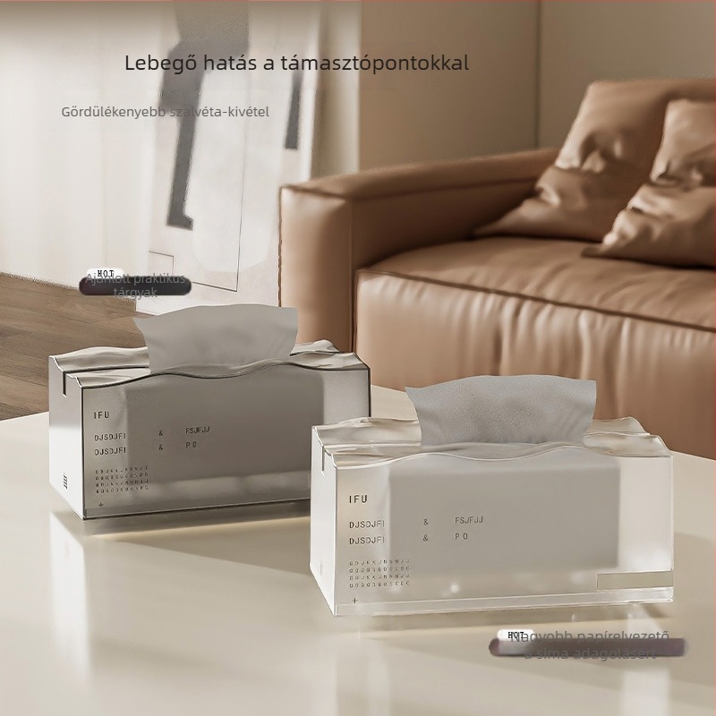 PET asztali szalvétatartó, modell 2922, modern-minimalista stílus, multifunkcionális, húzható szalvéta, Márka Marys Brother