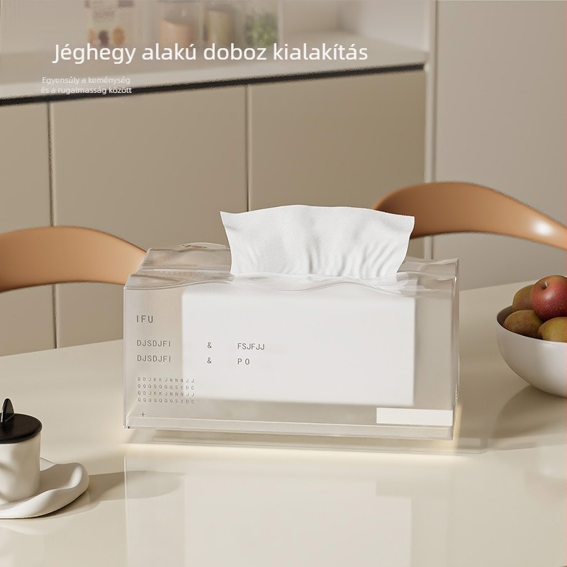 PET asztali szalvétatartó, modell 2922, modern-minimalista stílus, multifunkcionális, húzható szalvéta, Márka Marys Brother