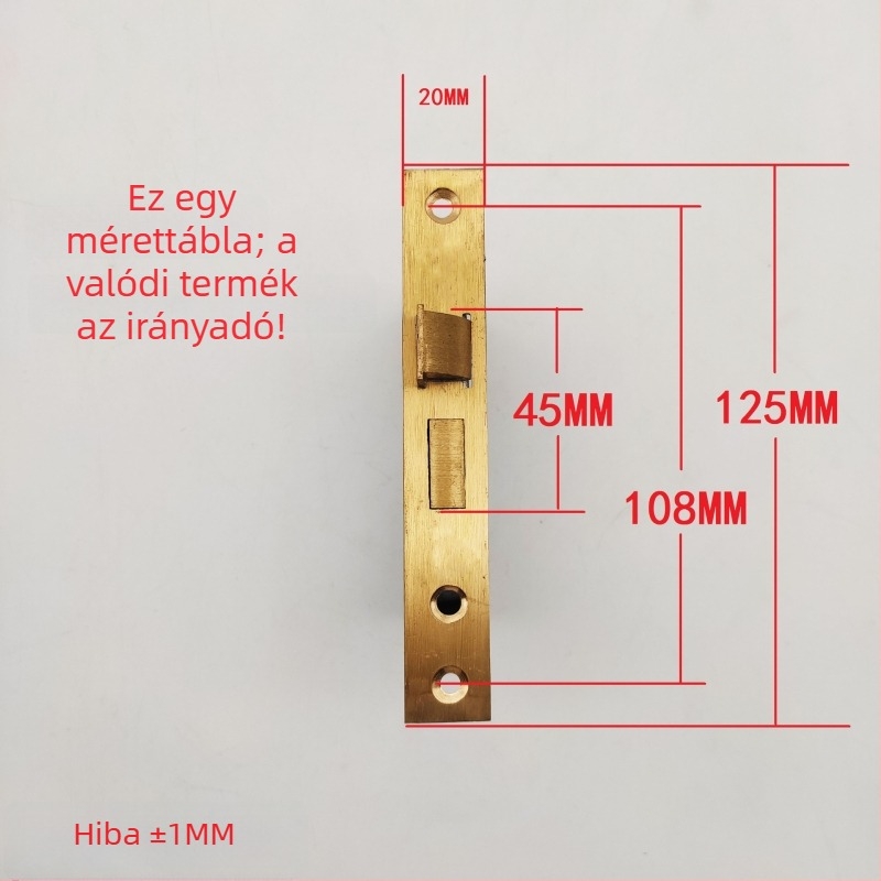 Fa ajtó kilincs zártest – réztest, 158 g, modern dizájn, HX