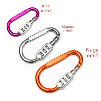 Mechanikus lakat D-típusú hátizsák-karabinerrel, cinkötvözetből, modell 407, testreszabható feldolgozás