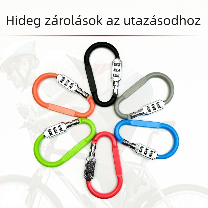 Mechanikus lakat D-típusú hátizsák-karabinerrel, cinkötvözetből, modell 407, testreszabható feldolgozás