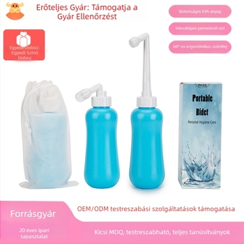 LSCOLO hordozható perineális irrigátor, ABS+EVA anyag, EU CE tanúsítvány, kézi működtetés