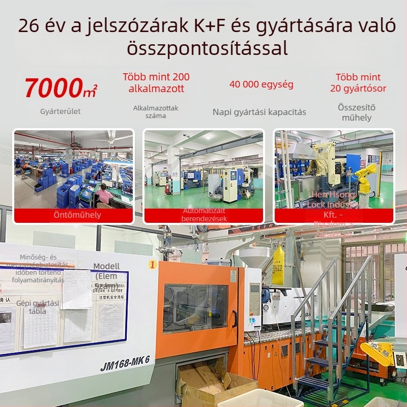 Jelszerdoboz kampóval, alumínium ötvözet, modell CH-807-L, mechanikus zár, 9 mm rúd vastagság, 28 mm rúd távolság