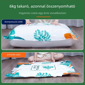 Vákuum tároló táska ruhákhoz – megerősített, kifejezetten nagyított kialakítás, légkivezetéses, pumpa mellékelve, kompozit anyagból