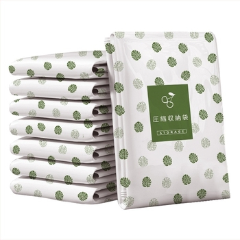 Vákuumos tároló tasak ruhákhoz és takarókhoz – vastagított, szívó típusú, PA+PE anyag, pumpa nélkül, 150 darabos csomag