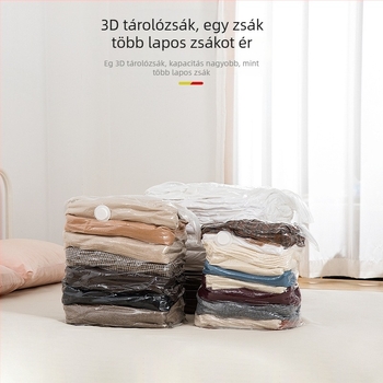 Han Feizi Vákuumkompressziós táska ruháknak, PA-PE anyag, 3D szívó típus, pumpával