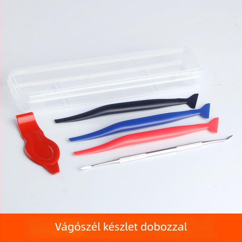 Öt részes eszközkészlet autófólia felhelyezéséhez, kézi filmalkalmazó eszköz, műanyag test