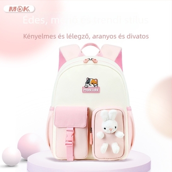 Iskolai gyerek hátizsák Oxford anyagból, könnyű és légáteresztő, kopásálló, párnázott légpárnás vállpántokkal, poliészter bélés