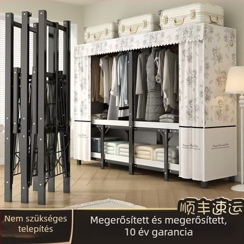 Összehajtható gardrób acélvázú - szerelés nélküli, tartós, egyszerű, modern dizájn