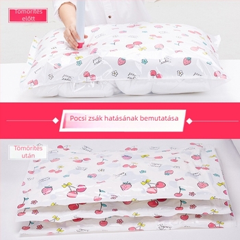 Jiajiale vákuum-tömörítő tasak, PET+PE, Jac-9401, Girl Series Cherry, paplanokhoz és ruhákhoz