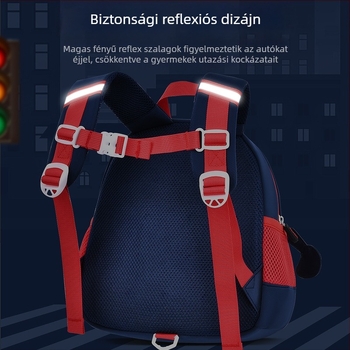 Olang gyerekeknek való hátizsák, exkavátor motívum, légáteresztő és vízálló poliészter, ultra könnyű, antibakteriális, görbült vállpántok