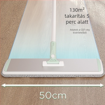 Lapos felmosó alumínium ötvözet teleszkópos nyéllel, mikroszálas, kettős használat nedves/száraz tisztítás, teherbírás több mint 10 kg