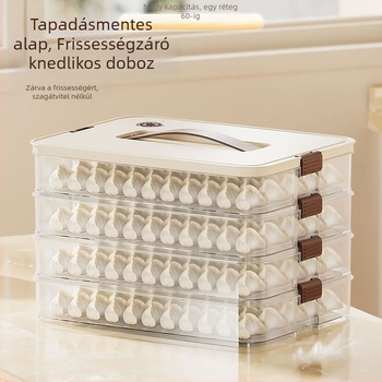 Gombóc tároló doboz — élelmiszer-minőségű, fagyasztásra alkalmas, átlátszó, fedéllel (Műanyag; Modern és minimalist dizájn)