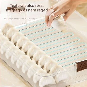 Gombóc tároló doboz — élelmiszer-minőségű, fagyasztásra alkalmas, átlátszó, fedéllel (Műanyag; Modern és minimalist dizájn)