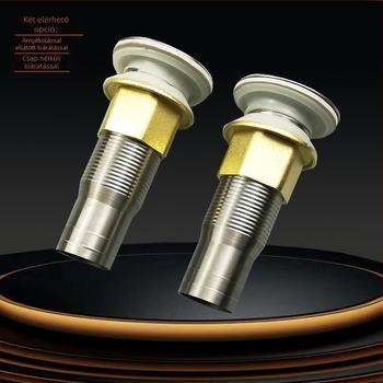 Rozsdamentes acél mosdólefolyó pop-up típus, modell Short Bounce Drainer, márka Huixin, modern minimalist stílus