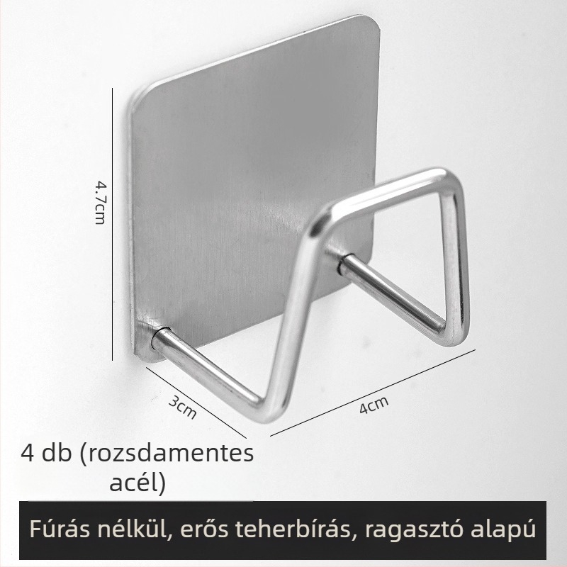 Fémes teleszkópos falra szerelhető tartó függönyrúhoz, fúrásmentes rögzítés, ragasztó klipsz a balkon ruhaszárításához