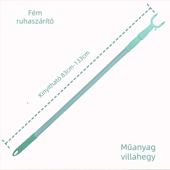 Kihúzható ruhaszárító rúd rozsdamentes acélból erkélyre – anyag: fém, felhasználás: erkély, modern minimalista stílus