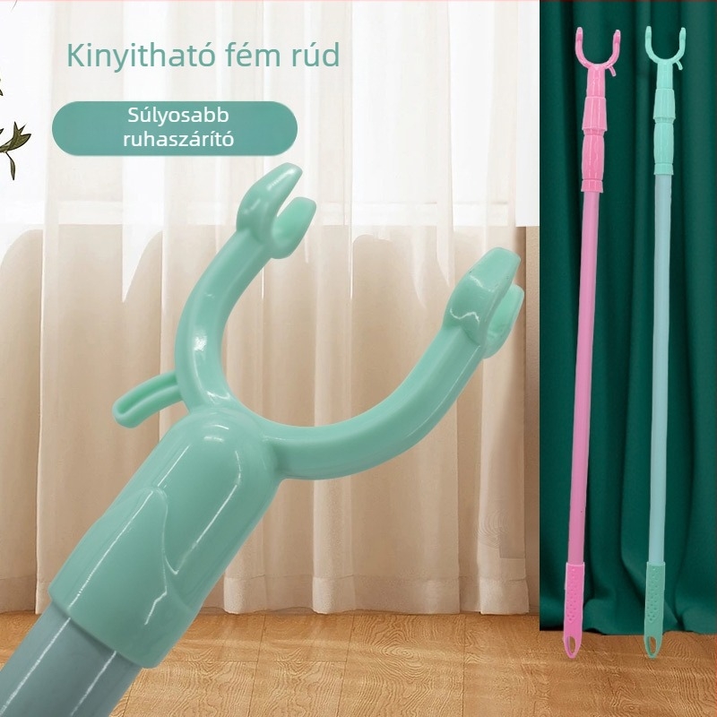 Kihúzható ruhaszárító rúd rozsdamentes acélból erkélyre – anyag: fém, felhasználás: erkély, modern minimalista stílus