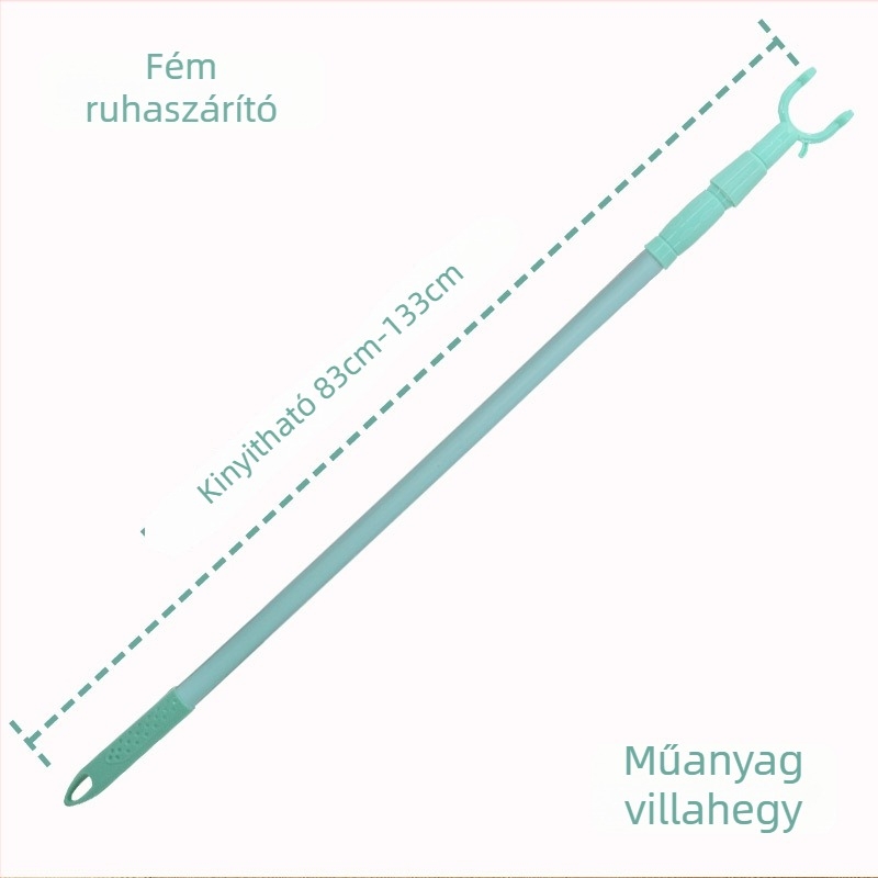 Kihúzható ruhaszárító rúd rozsdamentes acélból erkélyre – anyag: fém, felhasználás: erkély, modern minimalista stílus