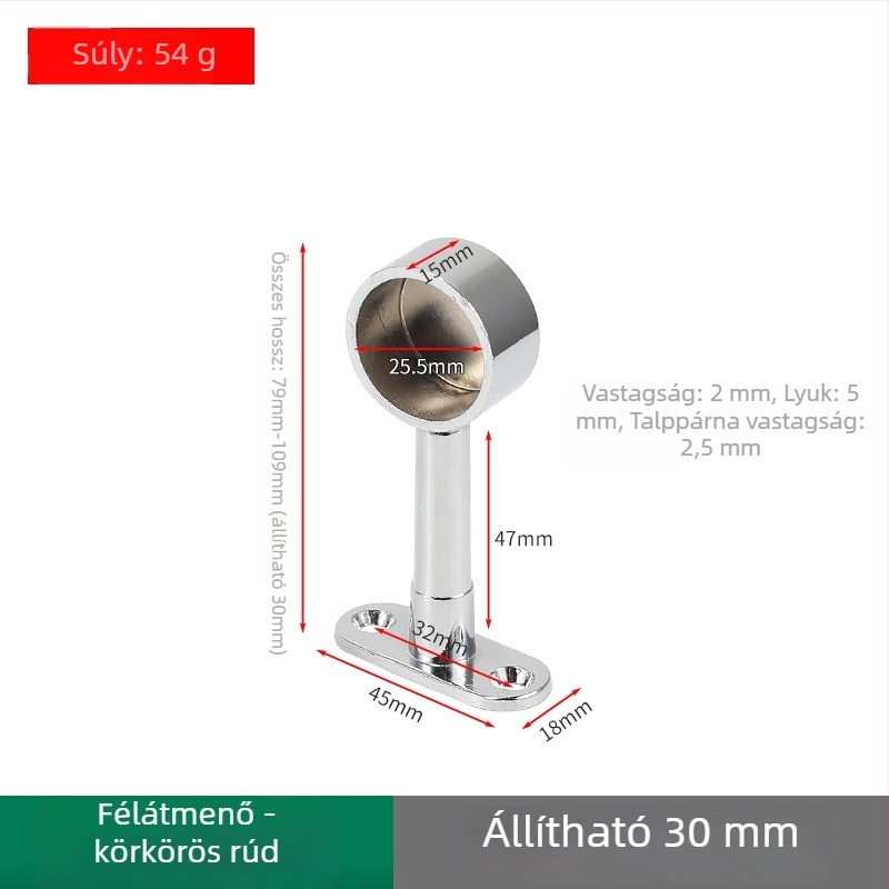 Garderobás ruhatartó, felső szerelés, invertált állítható | Cinkötvözet | PAWIS 2049/2050 | Elektroplating | Modern stílus