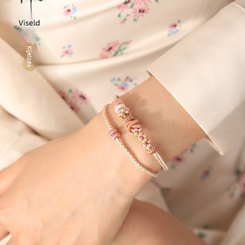 Kétrétegű kötél karkötő, kézzel készített, félkész, illeszthető arany DIY kiegészítőkkel, etnikus stílus, uniszex, egyedi csomagolás, tavasz 2024