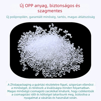 OPP öntapadós csomagoló tasak ruházathoz és kiegészítőknek, átlátszó műanyag Ziplock, eredeti anyag, logónyomtatás