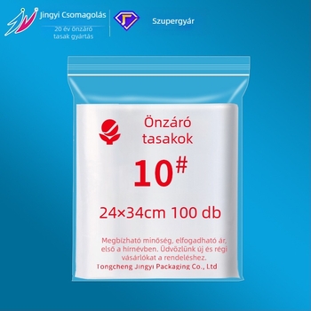 Önzáródó, átlátszó műanyag zacskók teafogyasztáshoz – testreszabható zárási hosszúság; megerősített verziók 8/10/12