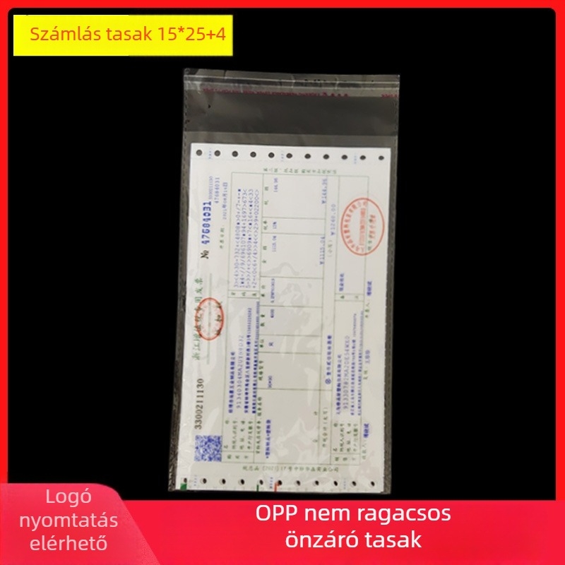 OPP önzáró, kétoldalas műanyag csomagoló tasak ágyneműhöz, logó nélkül, forró vágás
