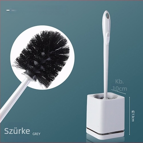 WC-tisztító kefe készlet, falra szerelhető, fúrás nélküli, hosszú nyélű, PP anyag