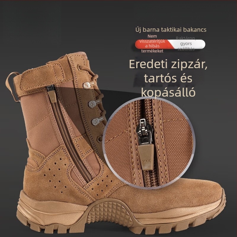 Nylon magas szárú harci csizma felnőtteknek, uniszex, kültéri taktikai lábbeli