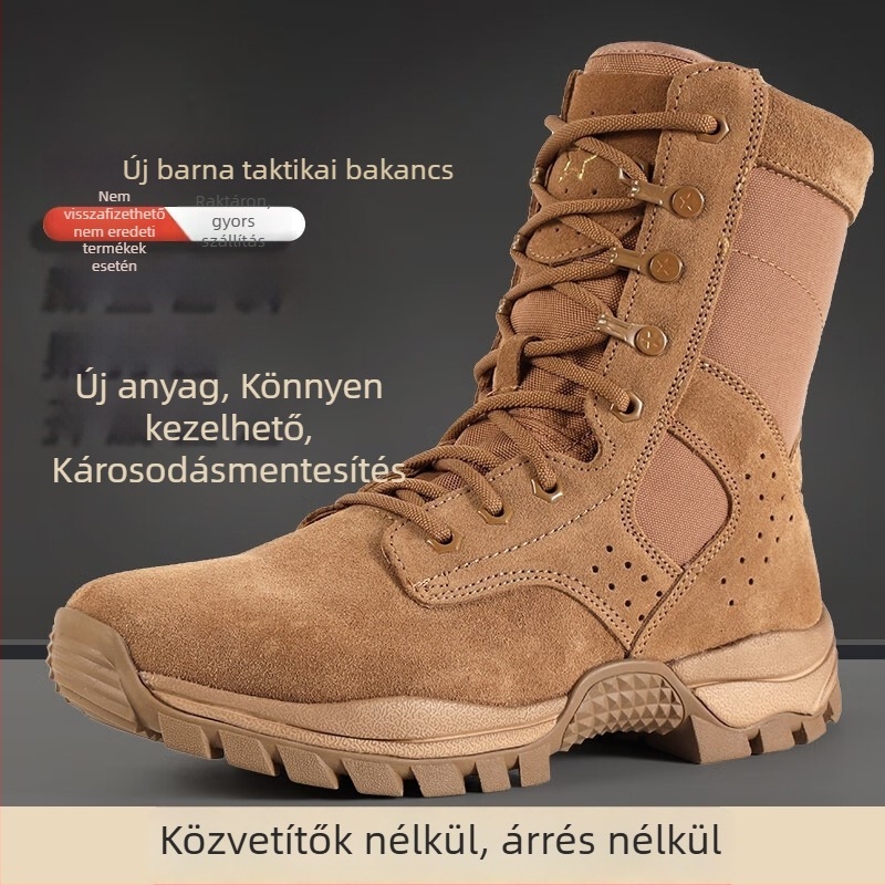 Nylon magas szárú harci csizma felnőtteknek, uniszex, kültéri taktikai lábbeli