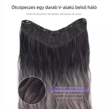 Egyszemélyes, varrat nélküli hajhosszabbítás, víz-szerű hullámú stílus, magas hőmérsékletű vezeték, hangerő növelése, frufru: egyenes vagy ferde