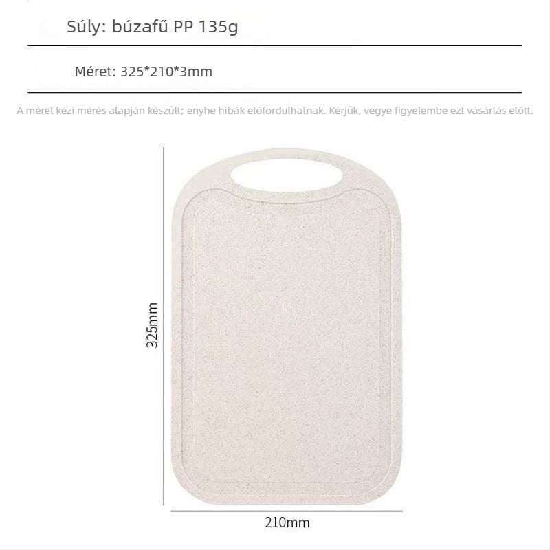 Búzaszalmából készült vágódeszka, kétoldalas, háztartási használatra, modern egyszerű stílus