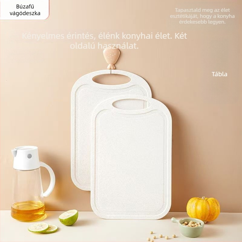 Búzaszalmából készült vágódeszka, kétoldalas, háztartási használatra, modern egyszerű stílus