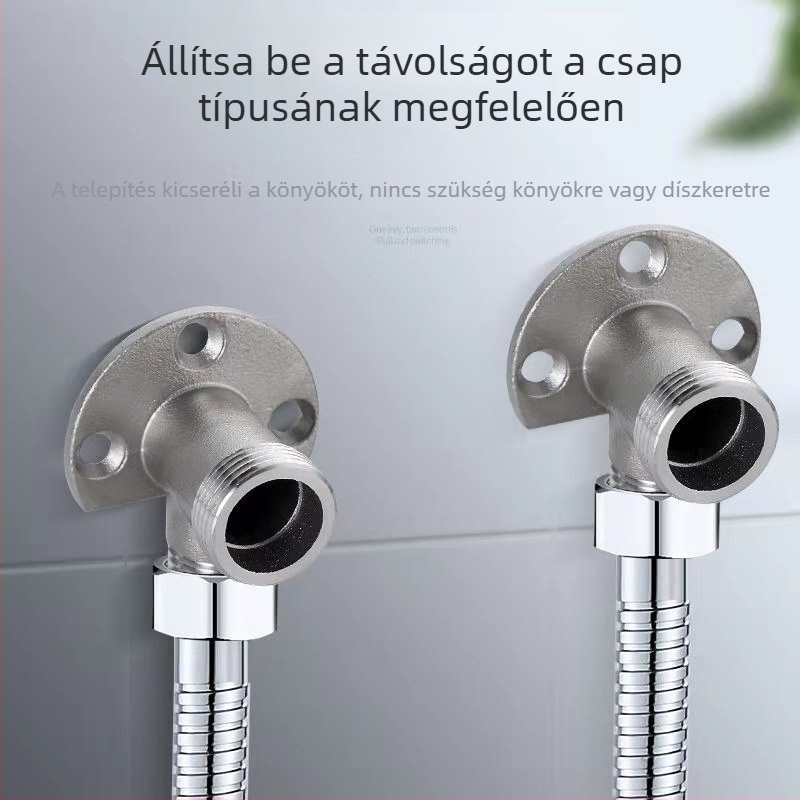 Zuhanytelepítő adapter rejtett‑nyílt telepítéshez, tartó keverőegységhez, 304 rozsdamentes acél