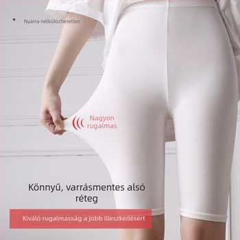 Női biztonsági leggings viszkózból, jacquard szövés, középmagas derék, egyszínű mintázat, átlátszatlanságot biztosító