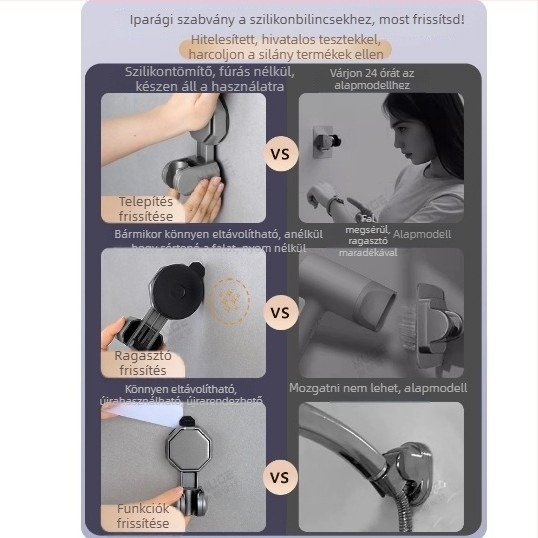 ABS zuhanyfej-tartó, állítható, kézi szerelés, modern stílus, testreszabható