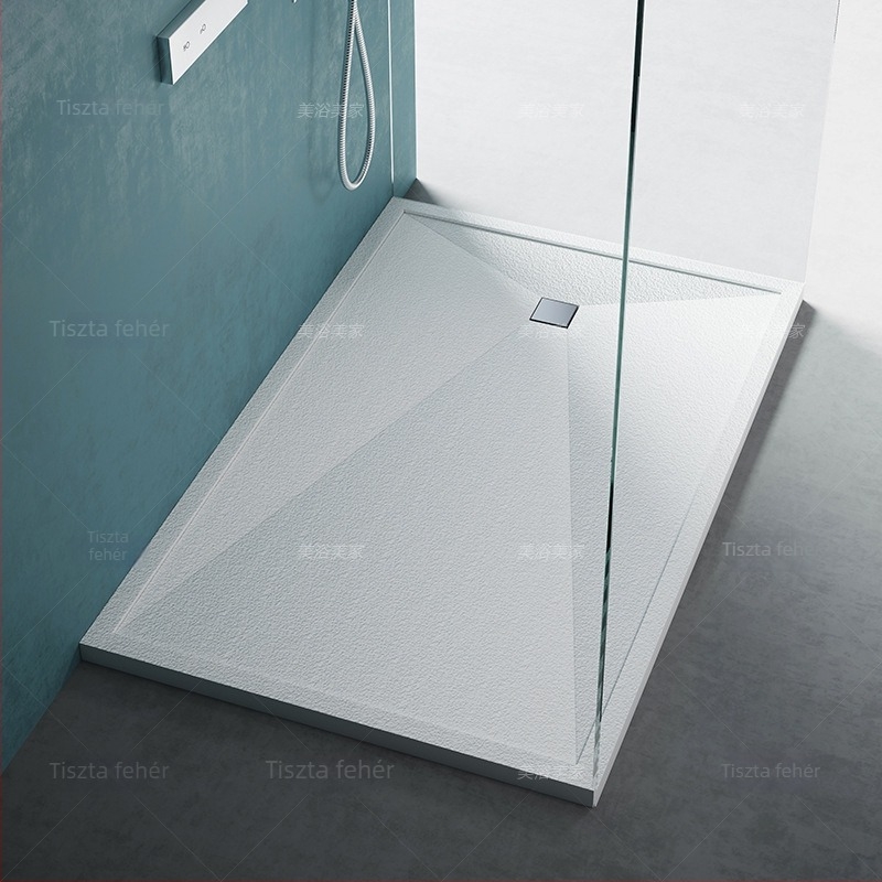 Négyszögletes zuhanykabin üvegből, integrált alaplappal, hintás ajtóval, egyedi gyártás minta alapján
