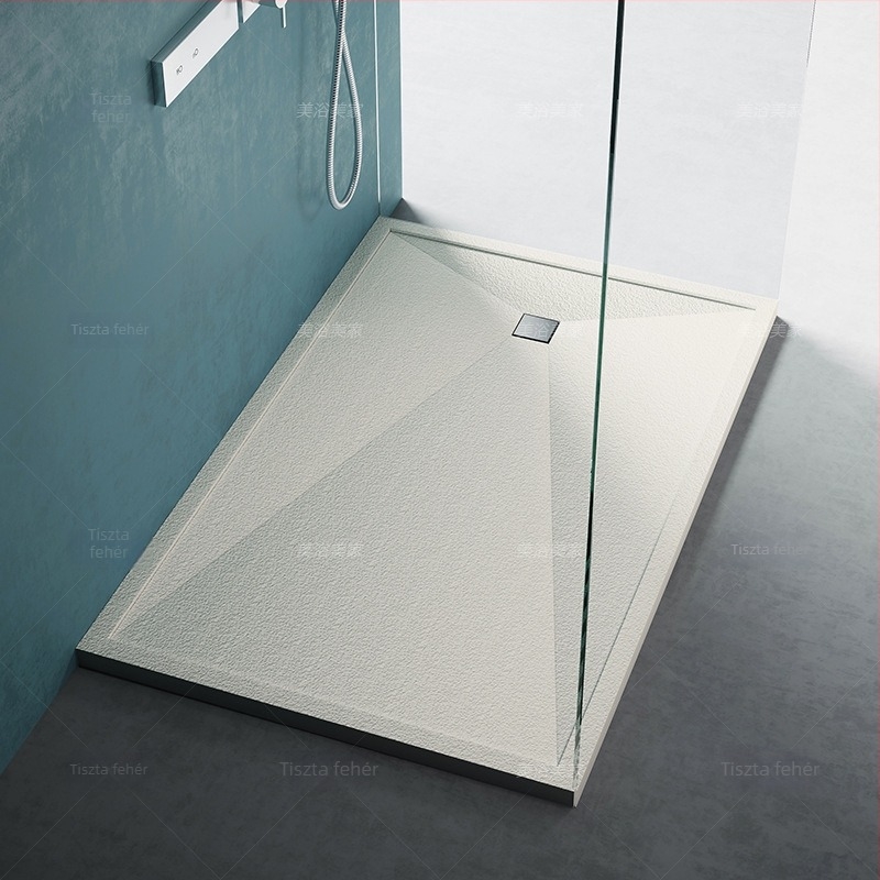 Négyszögletes zuhanykabin üvegből, integrált alaplappal, hintás ajtóval, egyedi gyártás minta alapján
