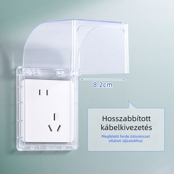 Öntapadós, vízálló konnektor-doboz ötlyukú ferde elrendezéssel, szivárgásvédelmi funkcióval