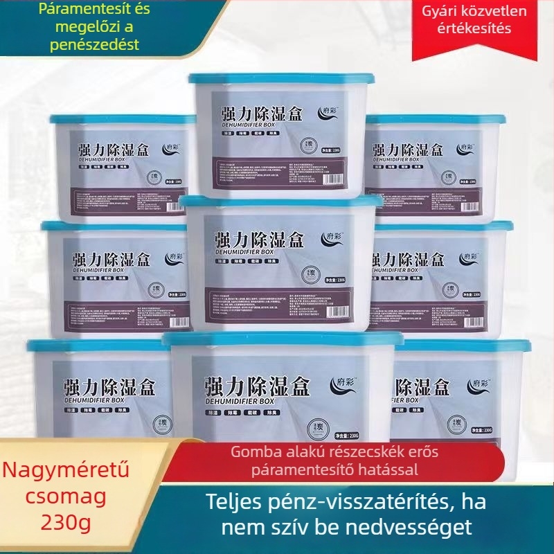Aktív szénnel ellátott deszikkáns doboz otthonra és gardróbra, nedvességfelszívás 230 g