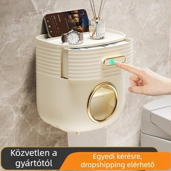 Ofl8810 toalettpapír-doboz – Műanyag, Vízálló, Többfunkciós, 5 db/csomag, Stílus Light Luxury