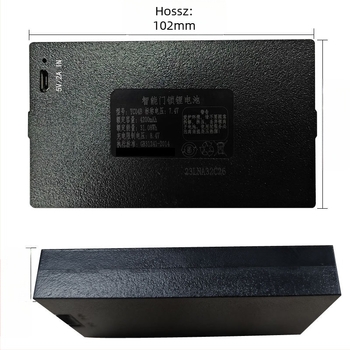Teljesen automata intelligens ajtózár bejárati ajtóhoz, Li‑Ion 4200mAh akkumulátor, hozzáférés jelszóval és ujjlenyomattal, újratölthető 5V