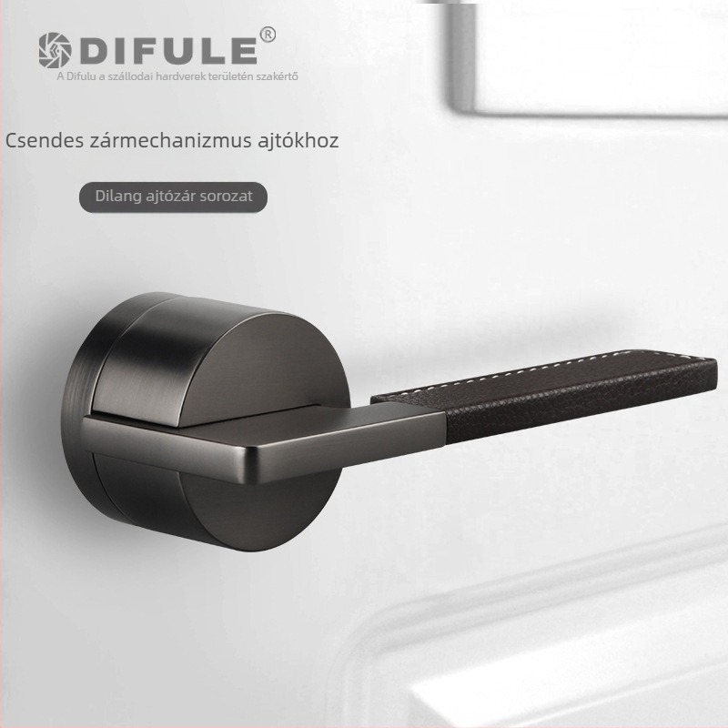 Belső hálószoba ajtó mágneszár, fogantyú-zár típus, modell DFL-2417, anyag: cinkötvözet, stílus: modern minimalist