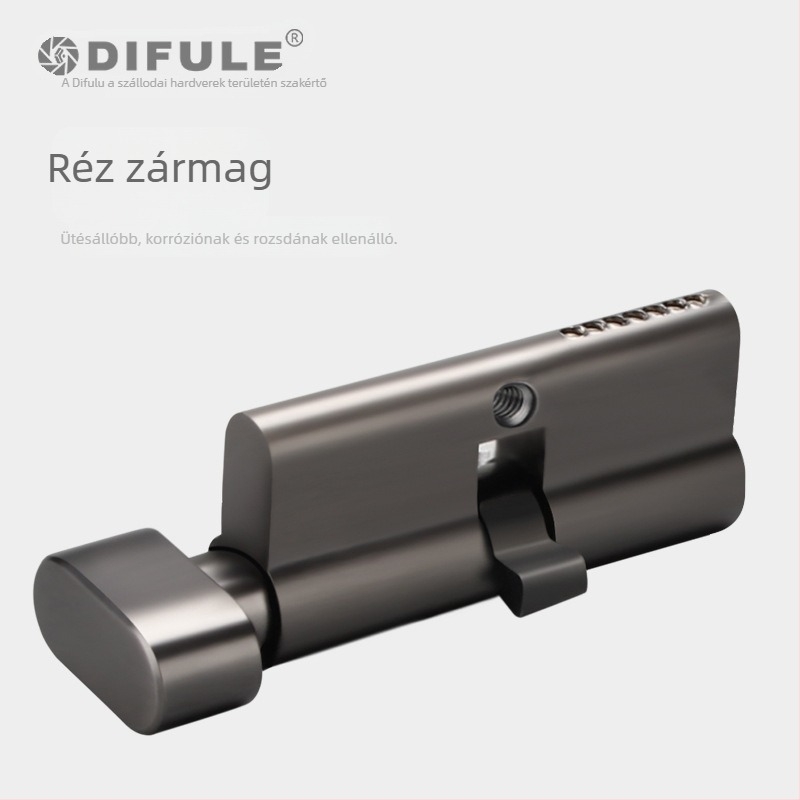 Belső hálószoba ajtó mágneszár, fogantyú-zár típus, modell DFL-2417, anyag: cinkötvözet, stílus: modern minimalist